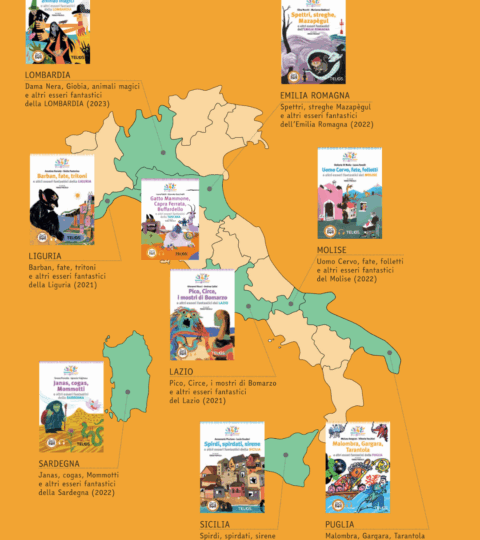 VIAGGIO IN ITALIA-SCATOLA DI 9 LIBRI CON CARTE INVENTASTORIE